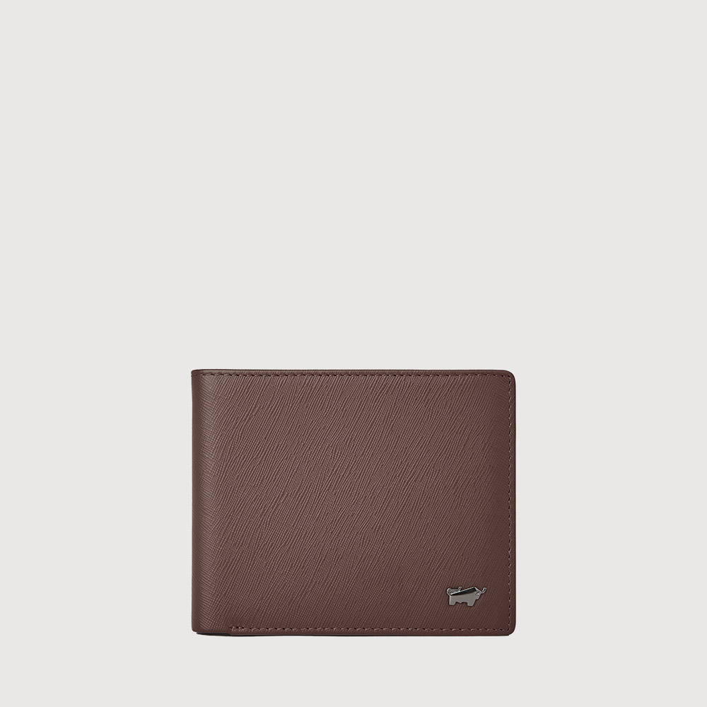 L'HOMME CENTRE FLAP WALLET WITH COIN COMPARTMENT